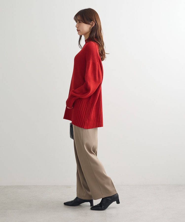 Green Parks「洗えるモックネックニットプルオーバー」|ニット・セーター|