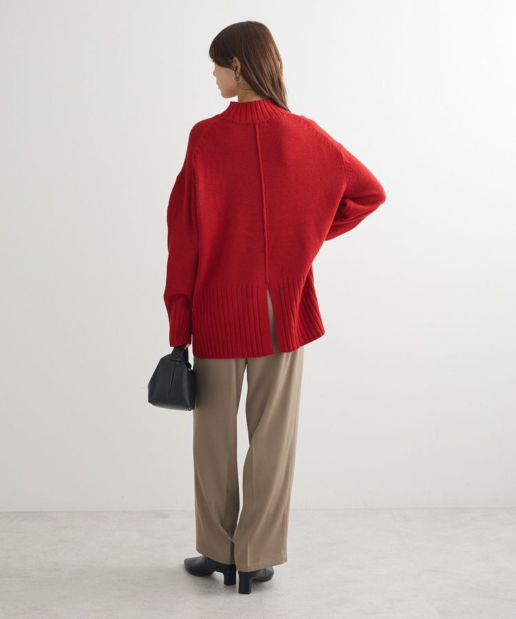 Green Parks「洗えるモックネックニットプルオーバー」|ニット・セーター|