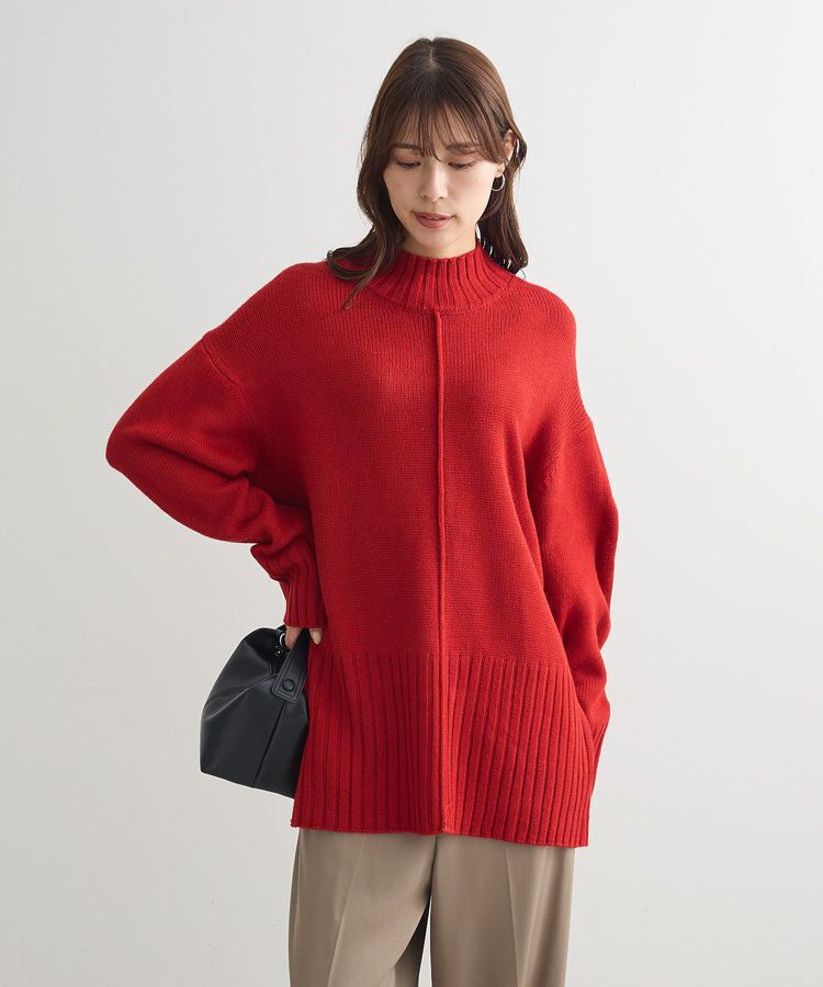 Green Parks「洗えるモックネックニットプルオーバー」|ニット・セーター|