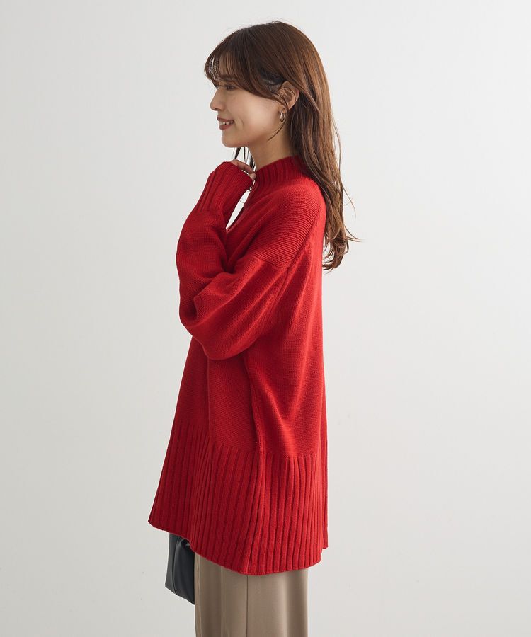 Green Parks「洗えるモックネックニットプルオーバー」|ニット・セーター|