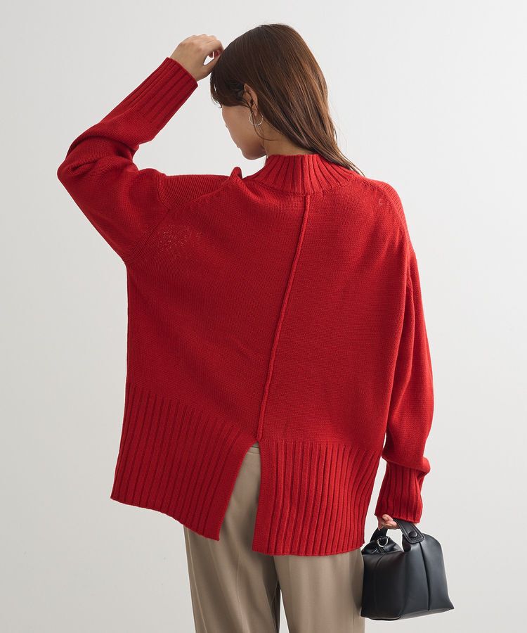 Green Parks「洗えるモックネックニットプルオーバー」|ニット・セーター|