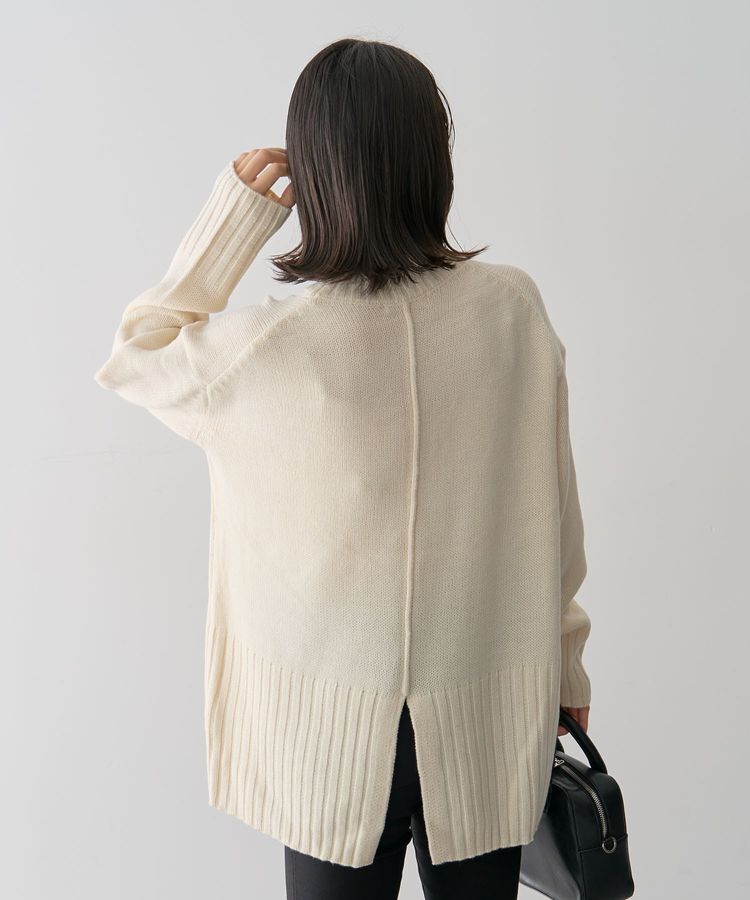 Green Parks「洗えるモックネックニットプルオーバー」|ニット・セーター|