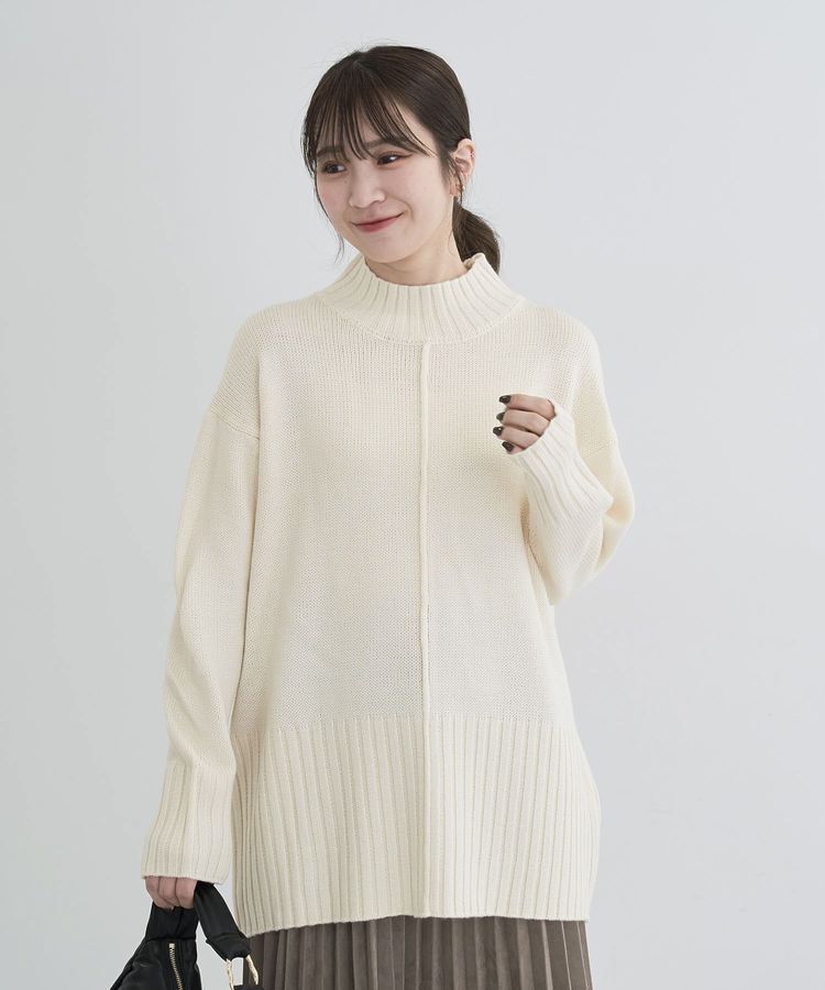 Green Parks「洗えるモックネックニットプルオーバー」|ニット・セーター|