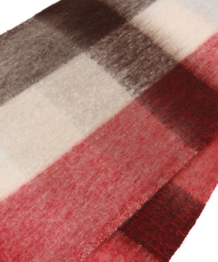 Green Parks「・furry rate グラデーションチェックマフラー」|マフラー|