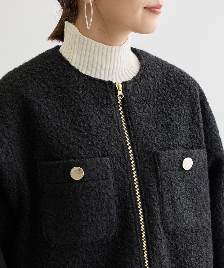 Green Parks「ノーカラーZIPジャコット」|ブルゾン・スタジャン|