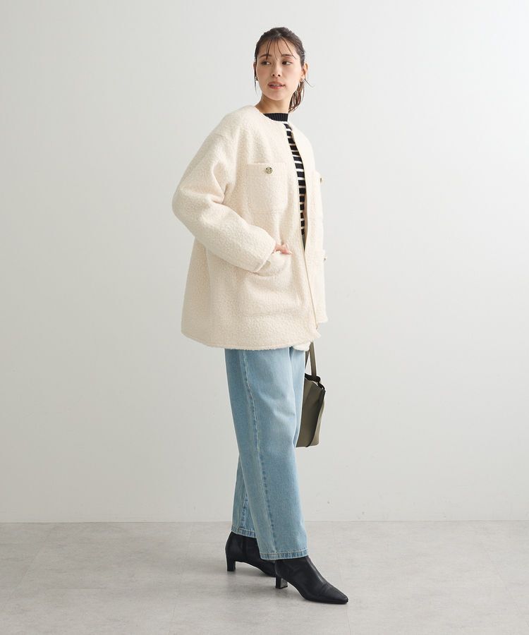 Green Parks「ノーカラーZIPジャコット」|ブルゾン・スタジャン|