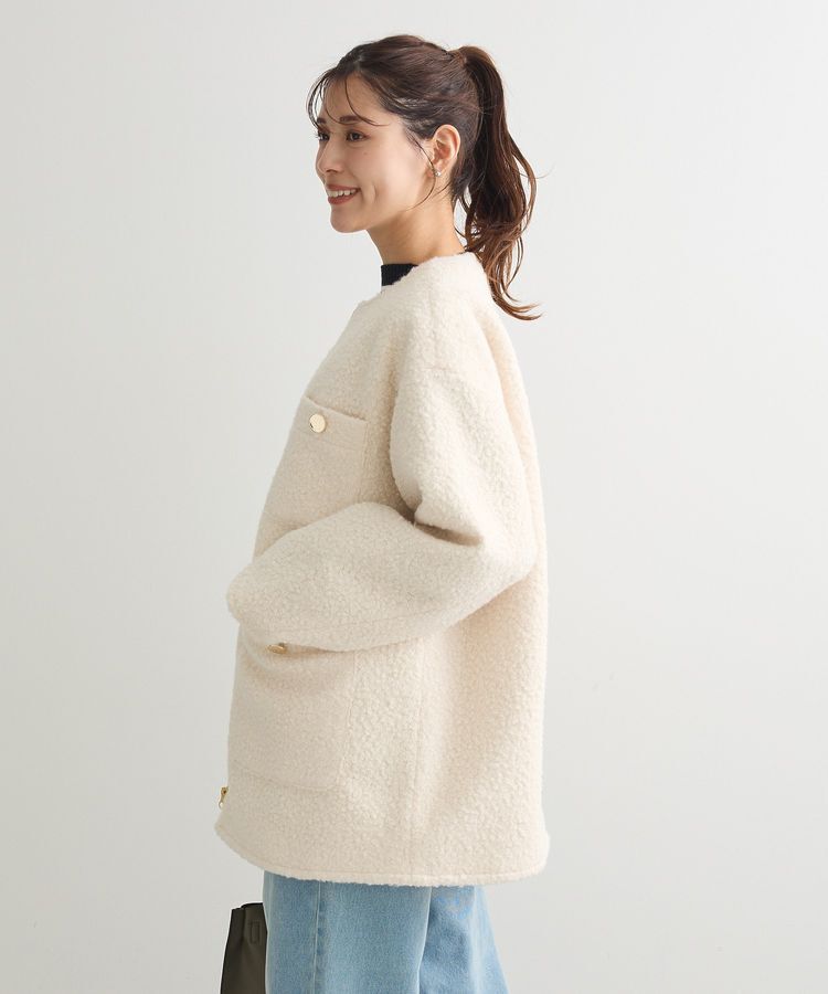 Green Parks「ノーカラーZIPジャコット」|ブルゾン・スタジャン|