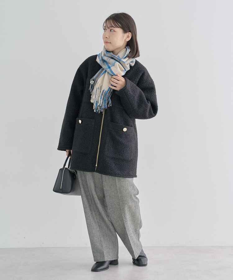 Green Parks「ノーカラーZIPジャコット」|ブルゾン・スタジャン|