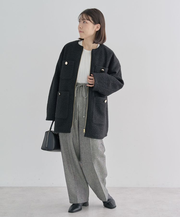 Green Parks「ノーカラーZIPジャコット」|ブルゾン・スタジャン|