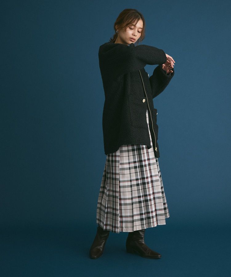 Green Parks「ノーカラーZIPジャコット」|ブルゾン・スタジャン|