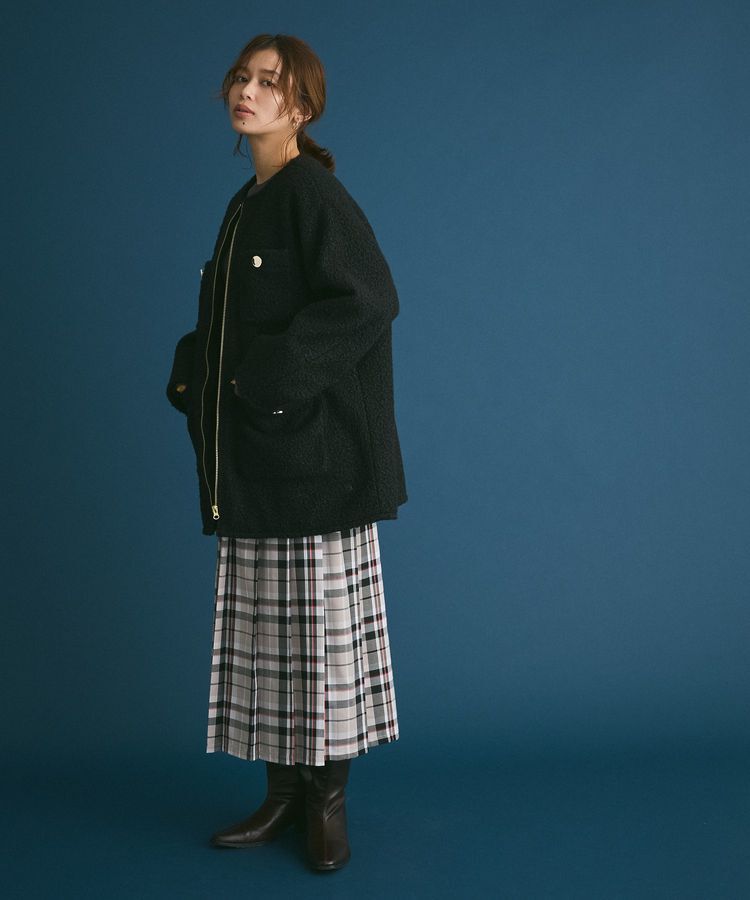 Green Parks「ノーカラーZIPジャコット」|ブルゾン・スタジャン|