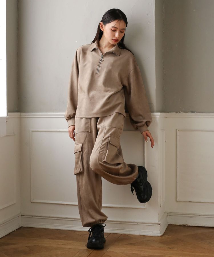 Green Parks「・SUGAR SPOON スエードポンチハーフZIP」|Tシャツ・カットソー|