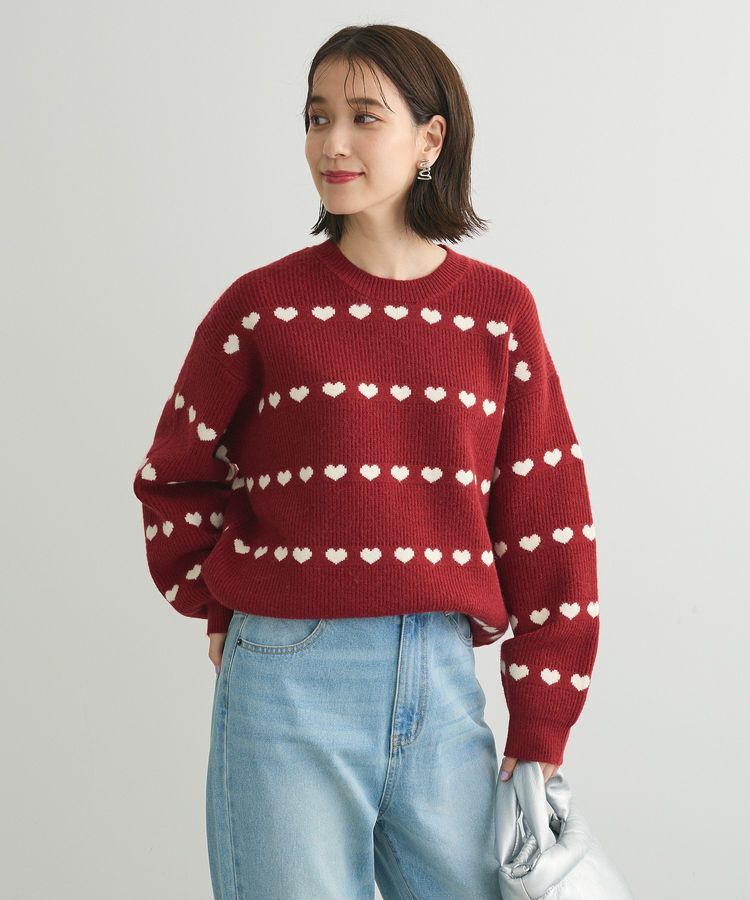 Green Parks「・swing by ハートクルーネックニット」|ニット・セーター|