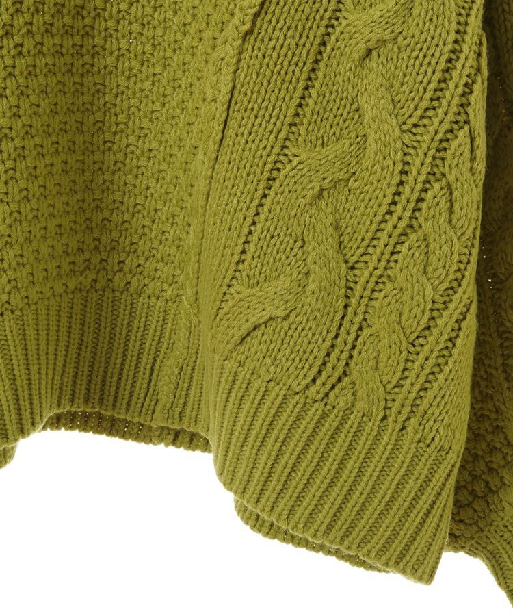 Green Parks「変形ケーブルニットプルオーバー」|ニット・セーター|