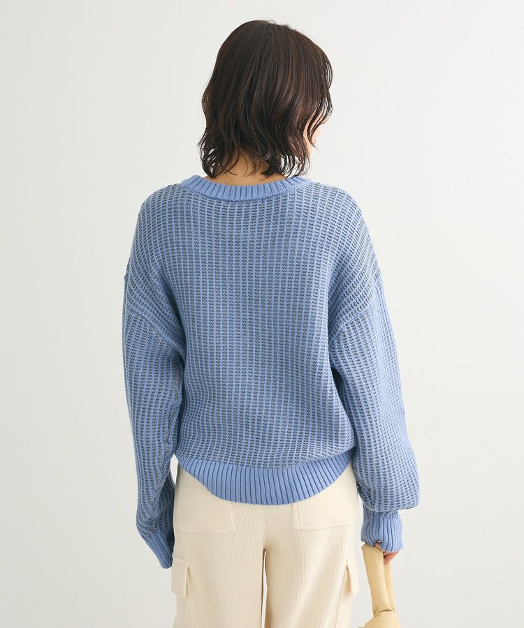 Green Parks「・ELENCARE DUE タック編バイカラーニット」|ニット・セーター|