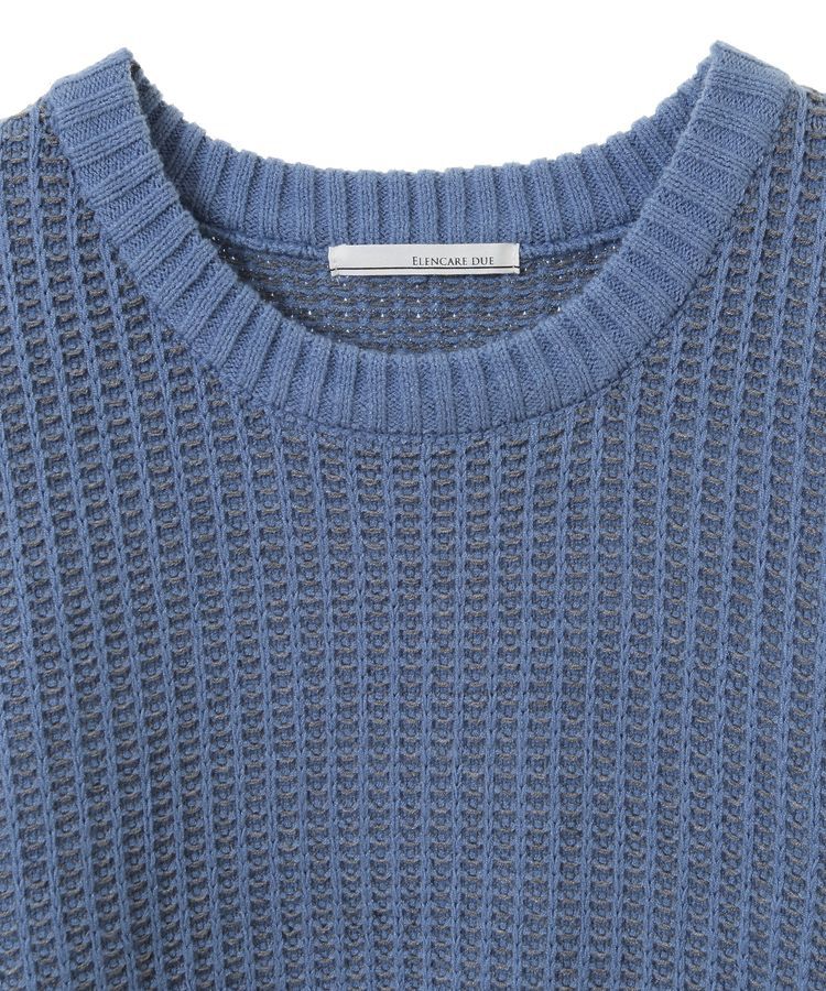 Green Parks「・ELENCARE DUE タック編バイカラーニット」|ニット・セーター|
