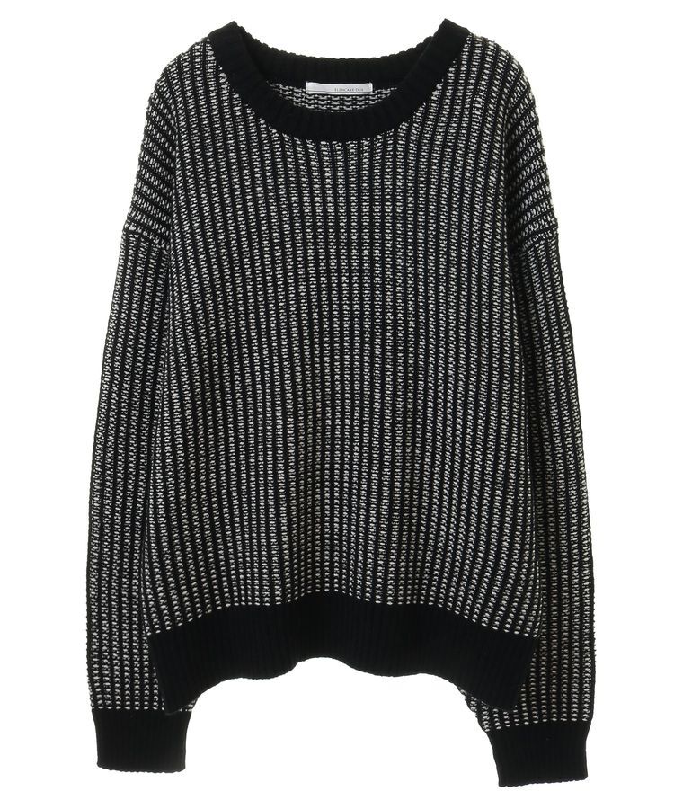 Green Parks「・ELENCARE DUE タック編バイカラーニット」|ニット・セーター|