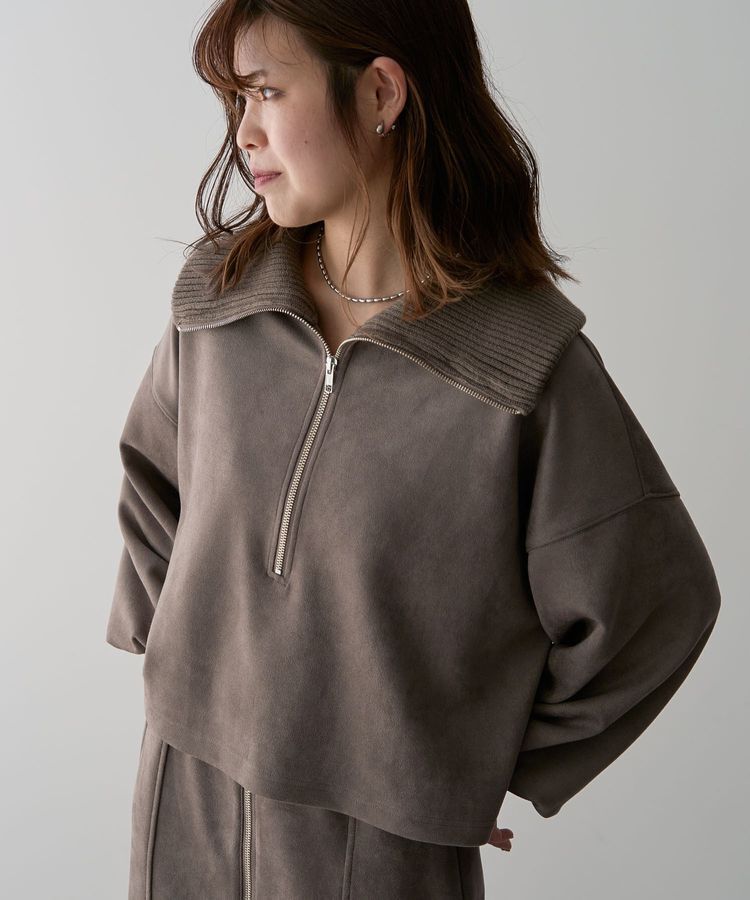 Green Parks「・ELENCARE DUE スエードポンチハーフZIP」|Tシャツ・カットソー|