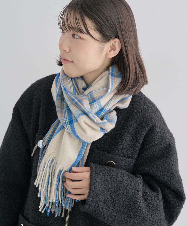 Green Parks「カシミヤライクチェックストール」|ストール|