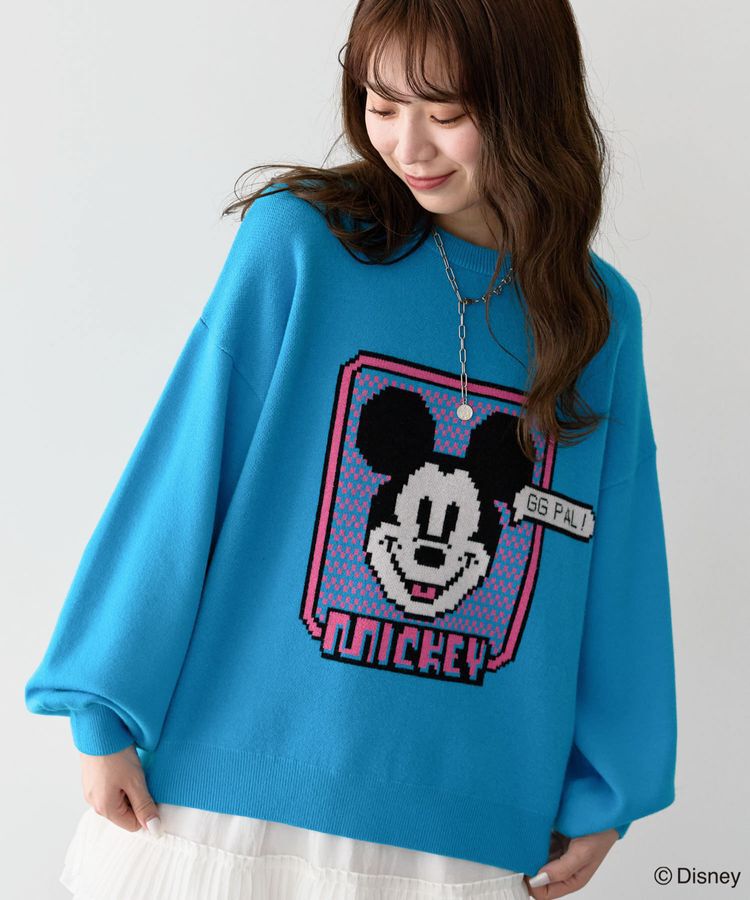Green Parks「ミッキー＆フレンズ/ジャガードニットプルオーバー」|ニット・セーター|Blue