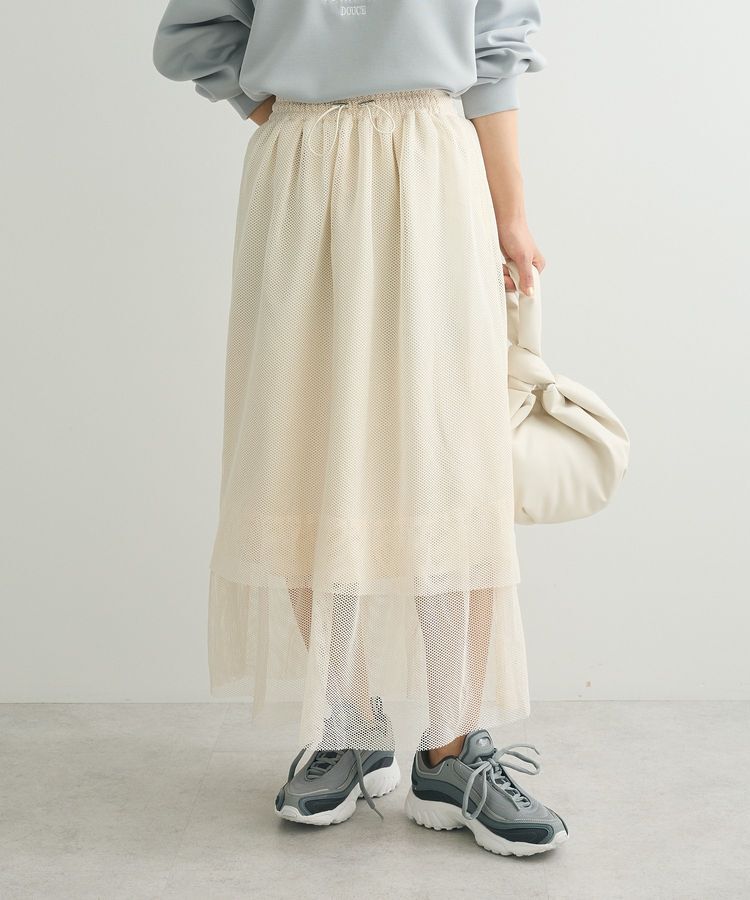 Green Parks「メッシュティアードスカート」|スカート|