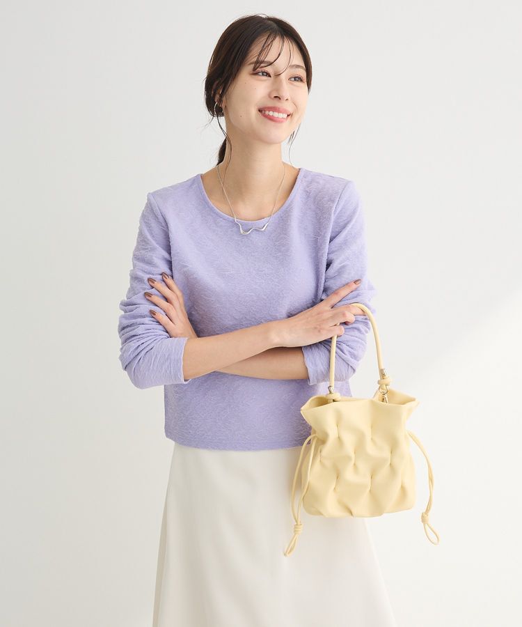 Green Parks「シアーポコポコプルオーバー」|Tシャツ・カットソー|Purple