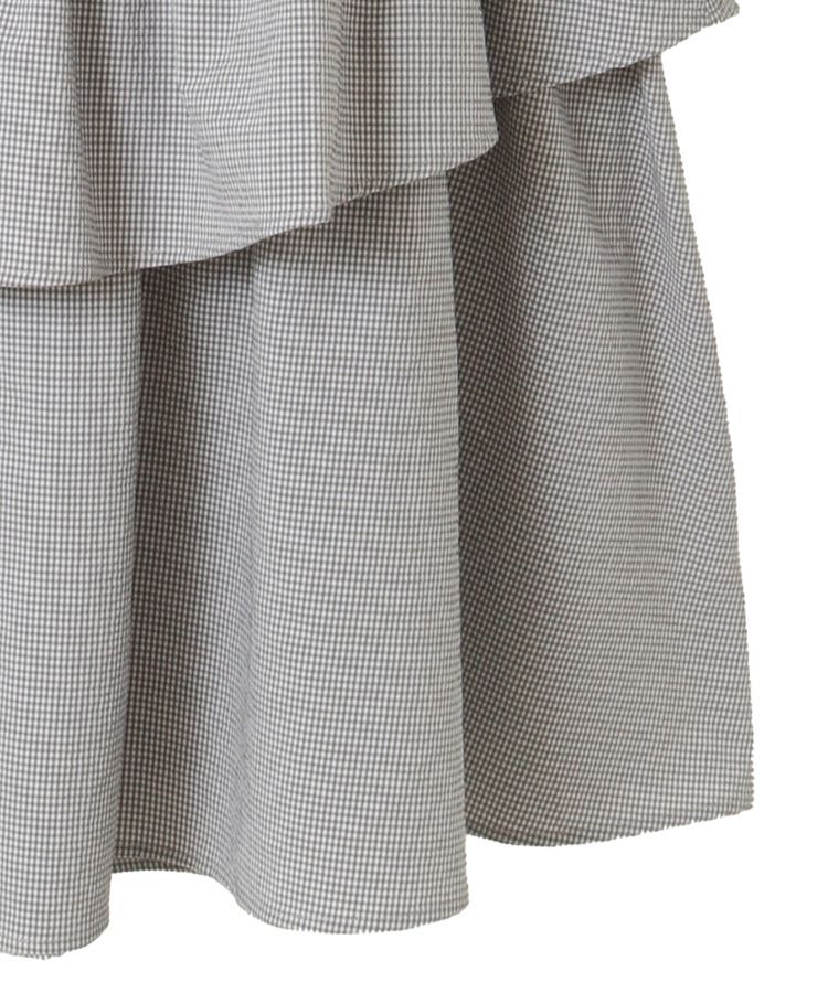 Green Parks「・ELENCARE DUE ギンガムティアードスカート」|スカート|