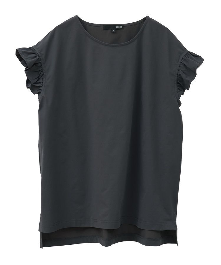 Green Parks「・SUGAR SPOON 【ラッシュガード】フリルTEE」|Tシャツ・カットソー|Charcoal Gray