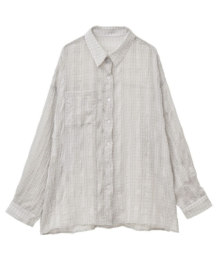 Green Parks「シアーワッシャーロングスリーブシャツ」|シャツ・ブラウス|