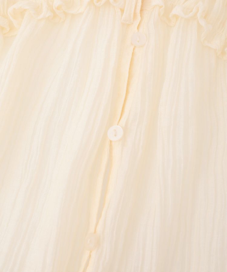 Green Parks「kids Vネックフリルシアープリーツブラウス」|シャツ・ブラウス|