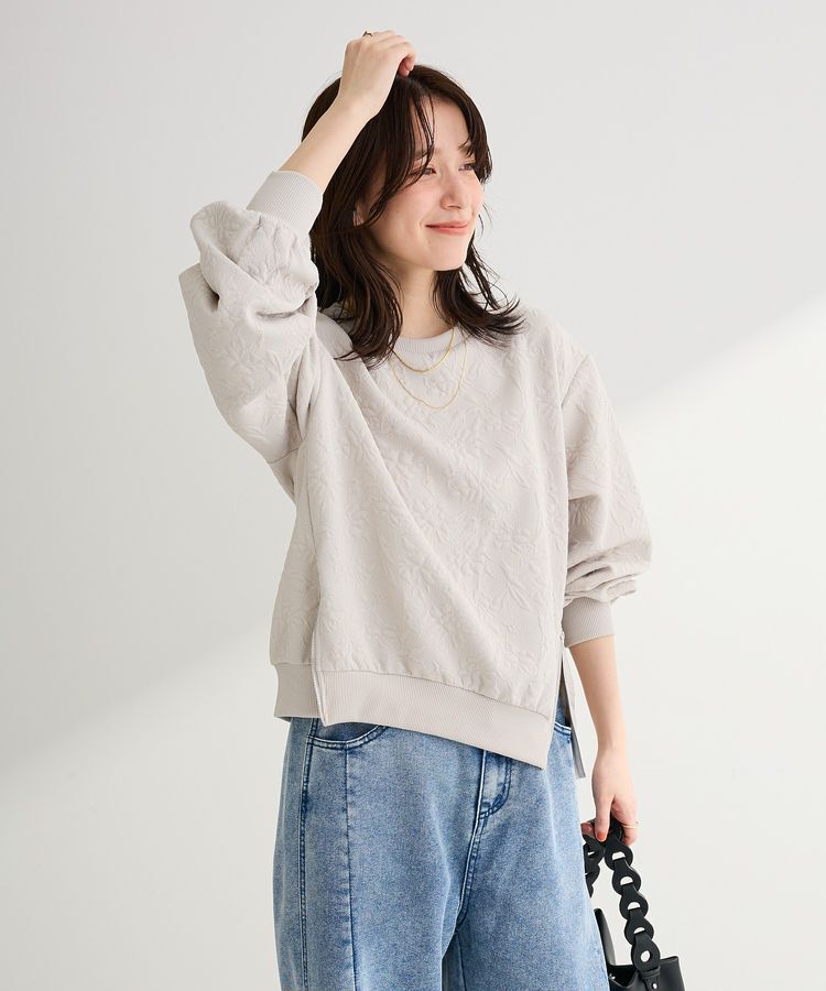 Green Parks「フラワーフクレジャカードプルオーバー」|Tシャツ・カットソー|Gray