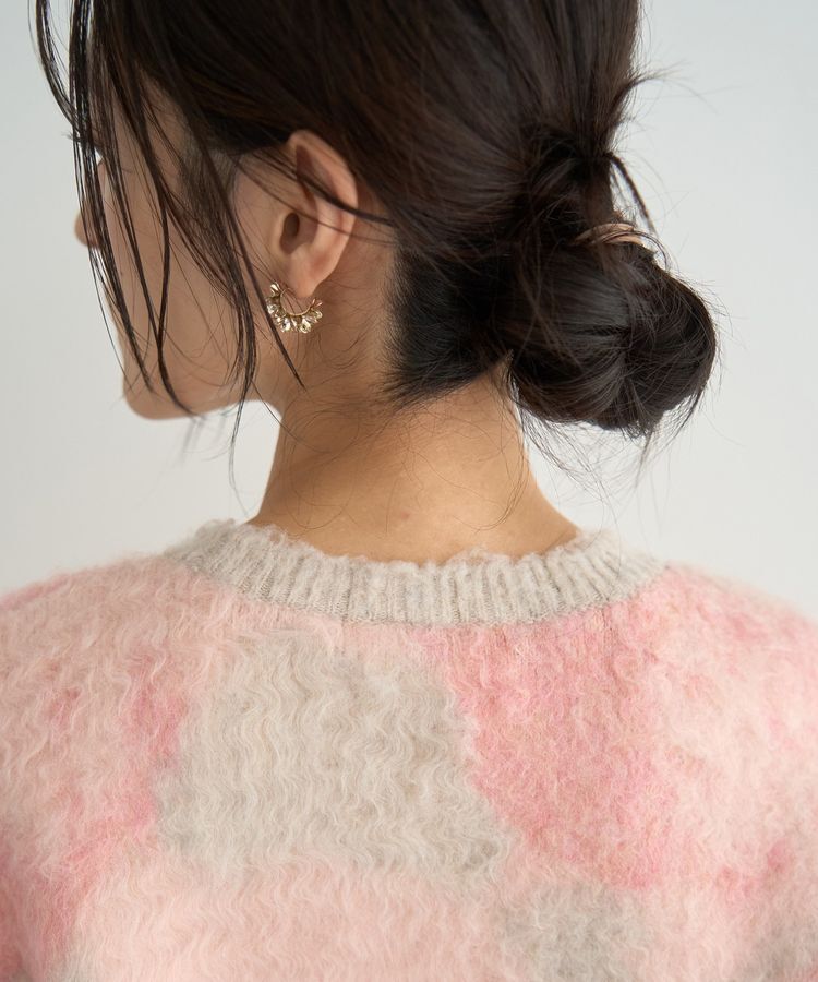 YECCA VECCA「フラワー柄シャギーニット」|ニット・セーター|