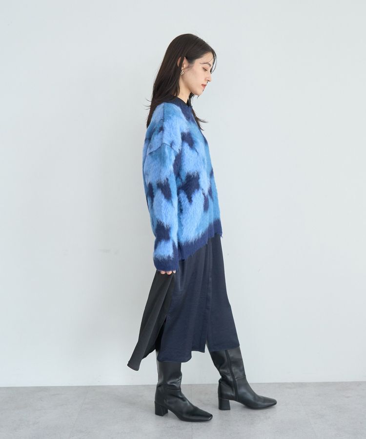 YECCA VECCA「フラワー柄シャギーニット」|ニット・セーター|