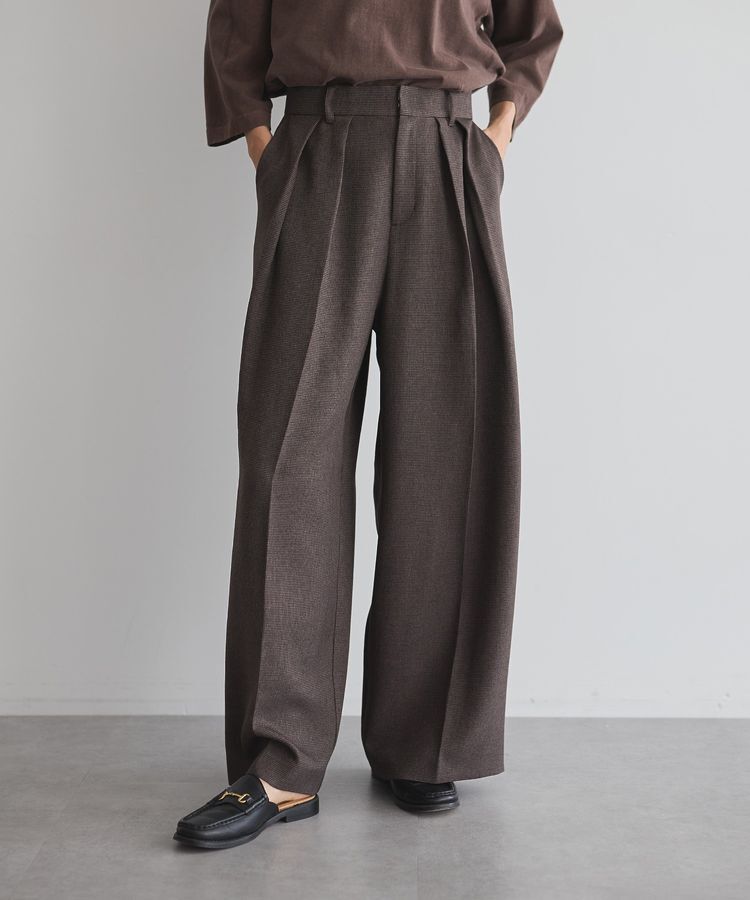 GARAGE OF GOOD CLOTHING「【日本製】ツィード調２タックワイドパンツ」|その他|