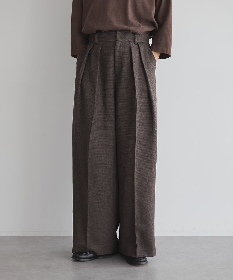 GARAGE OF GOOD CLOTHING「【日本製】ツィード調２タックワイドパンツ」|その他|