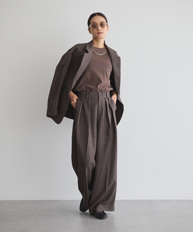 GARAGE OF GOOD CLOTHING「【日本製】ツィード調２タックワイドパンツ」|その他|