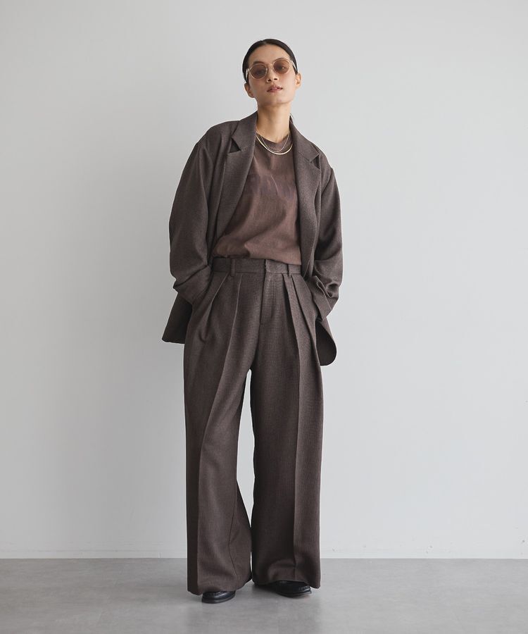 GARAGE OF GOOD CLOTHING「【日本製】ツィード調２タックワイドパンツ」|その他|