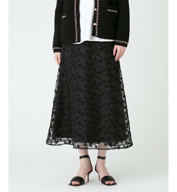 LOULOU WILLOUGHBY「【LOULOU WILLOUGHBY】オーガン刺繍スカート」|スカート|