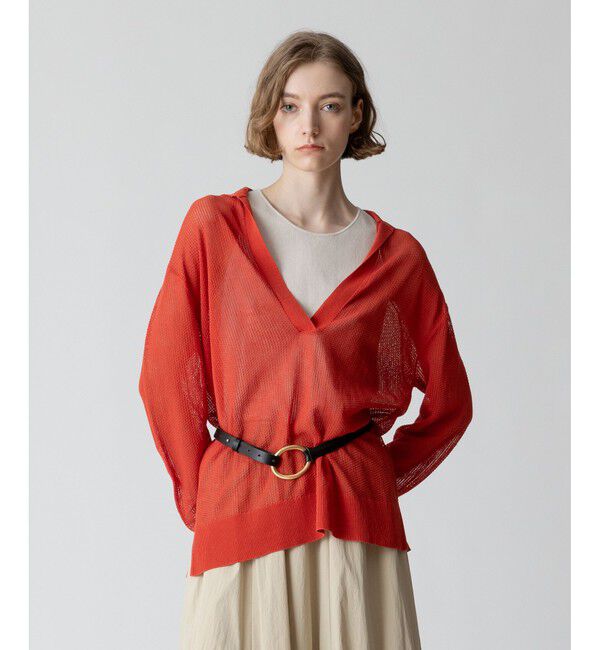 allureville「シアーカノコスキッパーネック プルオーバー」|ニット・セーター|