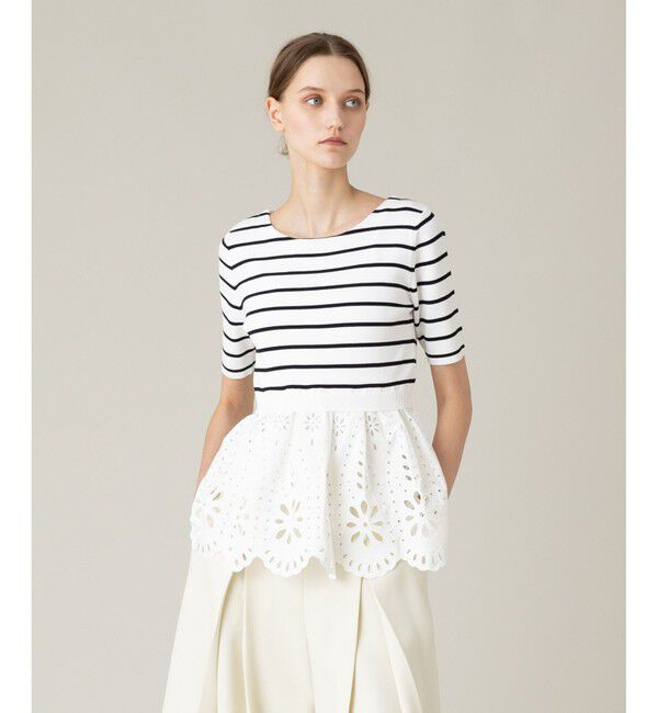 LOULOU WILLOUGHBY「【LOULOU WILLOUGHBY】アイレットレースペプラムプルオーバー」|その他|