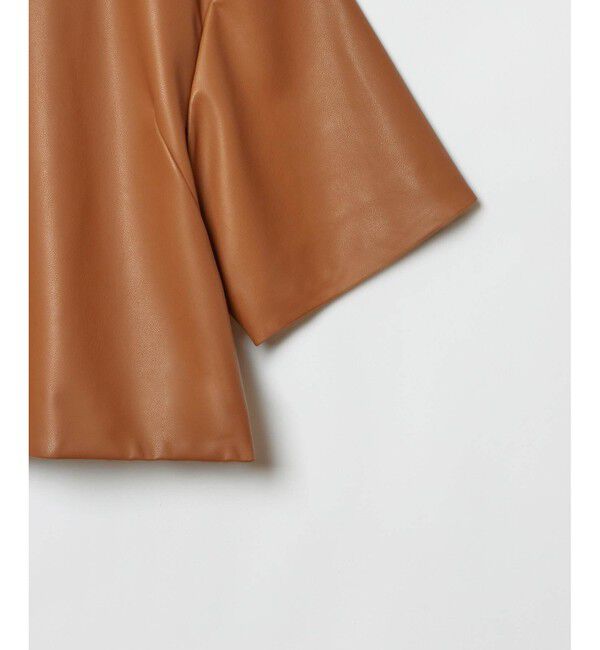 allureville「フェイクレザーTブラウス」|シャツ・ブラウス|