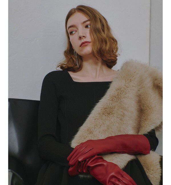 allureville「ウエストマークコクーンニットワンピース」|ワンピース|