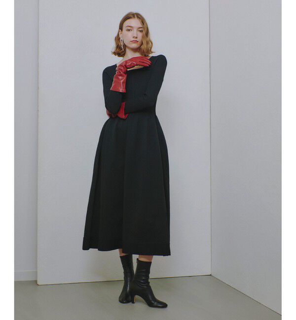 allureville「ウエストマークコクーンニットワンピース」|ワンピース|