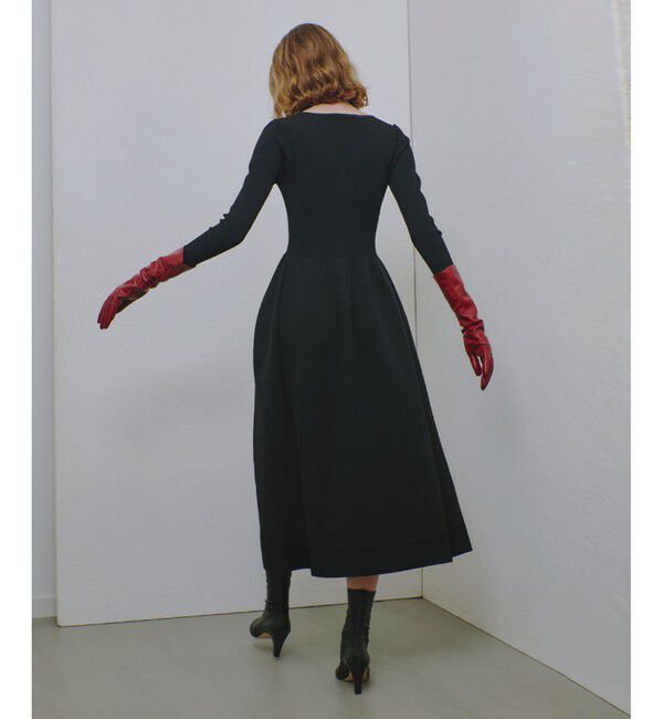 allureville「ウエストマークコクーンニットワンピース」|ワンピース|