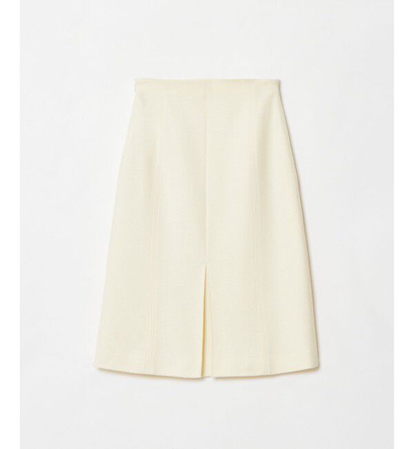 allureville「ハードメルトンスムースミディスカート」|タイト|
