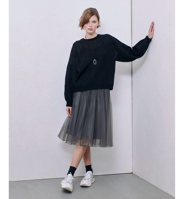 allureville「スポンディッシュシアー2WAYプルオーバー」|ニット・セーター|