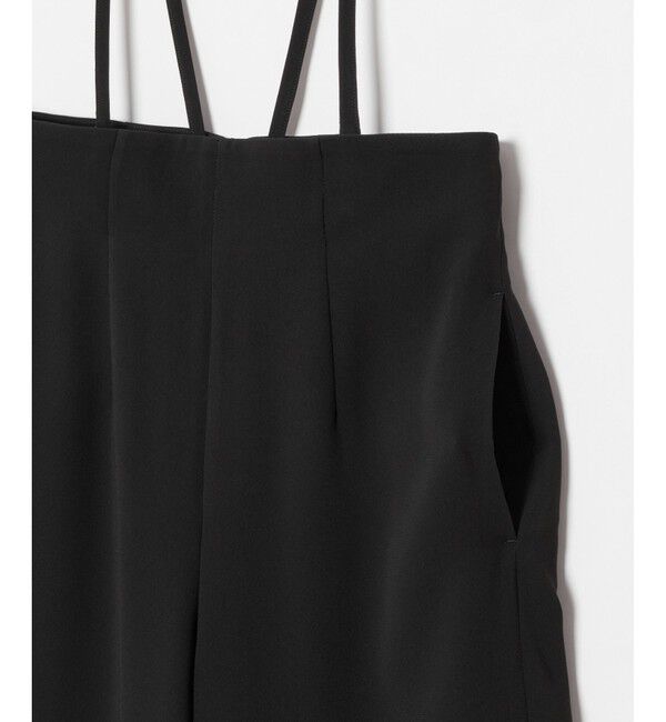 LOULOU WILLOUGHBY「【LOULOU WILLOUGHBY】ダブルクロスハイウエストサスペンダーパンツ」|オールインワン|