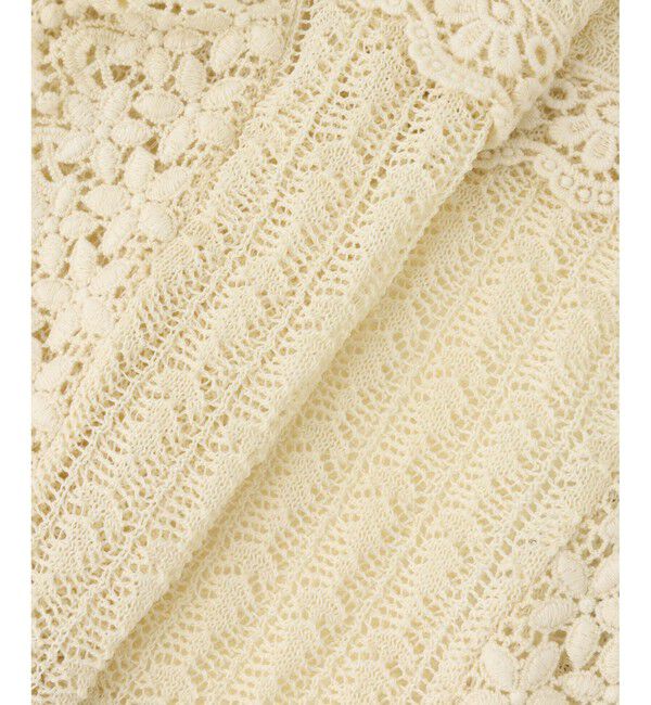 LOULOU WILLOUGHBY「【LOULOU WILLOUGHBY】レースフリルニットプルオーバー」|ニット・セーター|