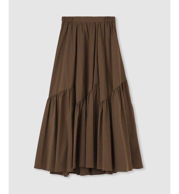 allureville「◇バイヤス切替ギャザースカート」|スカート|ブラウン