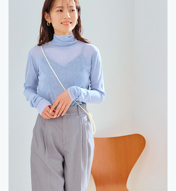 titivate「カットオフシアーハイネックカットソー」|Tシャツ・カットソー|